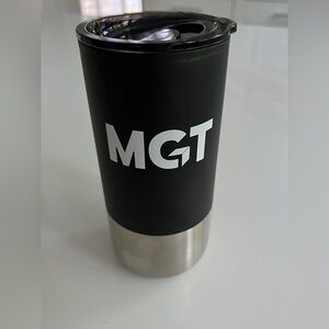 Insulated Tumbler with Lid Coffee cup Water Bottle black 16 oz MGT nWOT